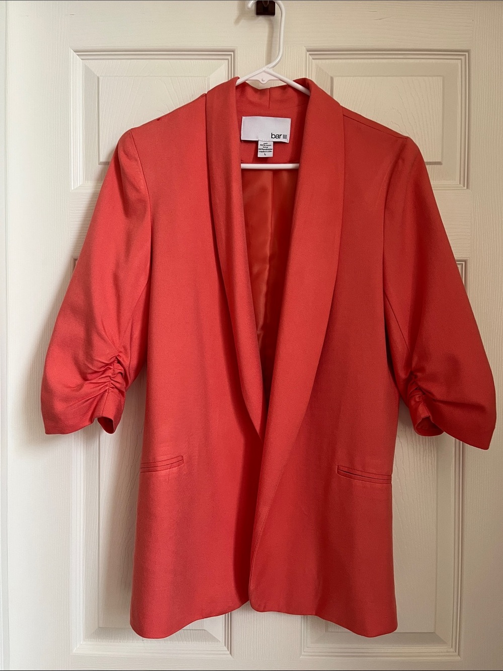 Women's Bar III Coral Open-Front Draped Blazer - Large